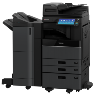 Toshiba e-STUDIO4518A with optional hole punch and finisher