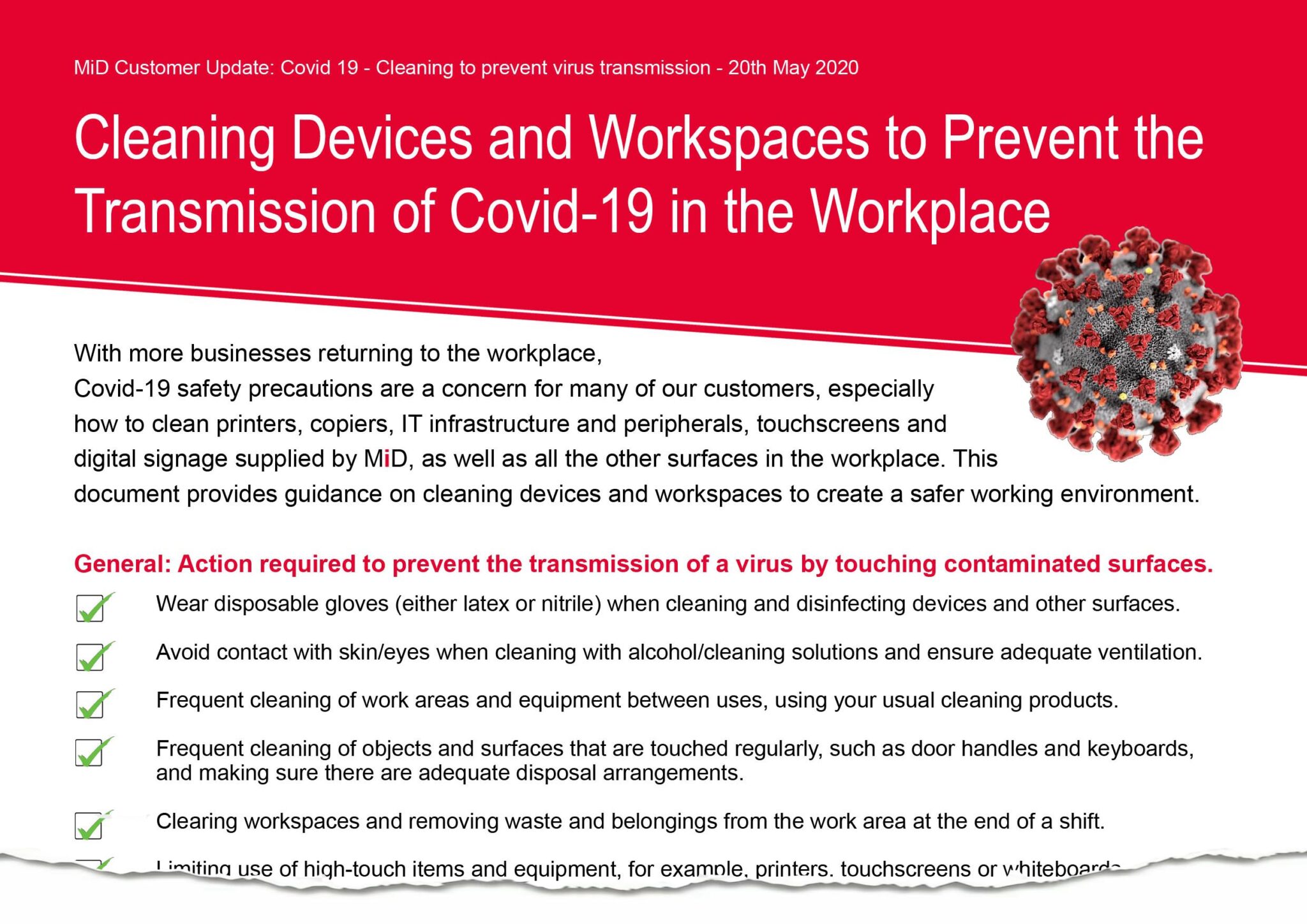 Covid19 Cleaning Devices & Workspaces Mid Solutions 4 Documents