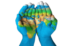 Hands Map - Protecting Our Planet